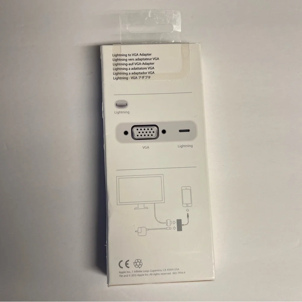 Apple Lightning to VGA Adapter White Sealed